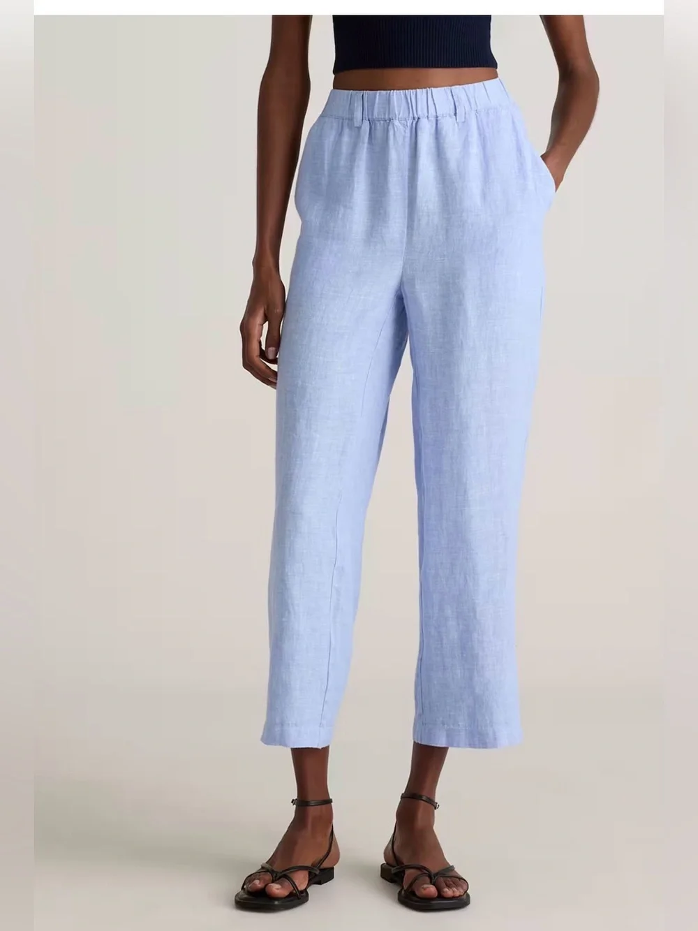 Quince 100% European Linen Pants in French Blue , Large